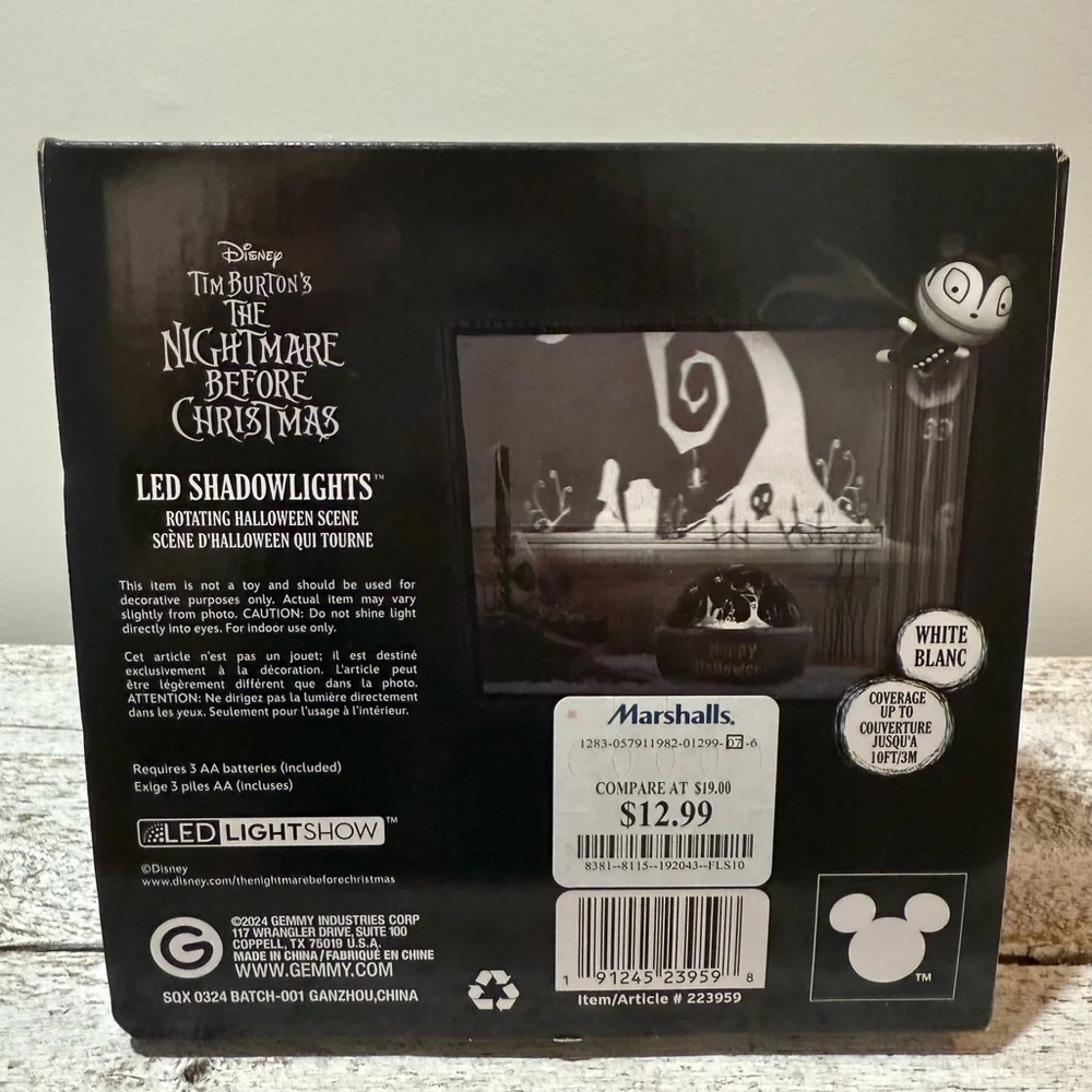 The Nightmare Before Christmas LED Rotating Projection Shadowlights